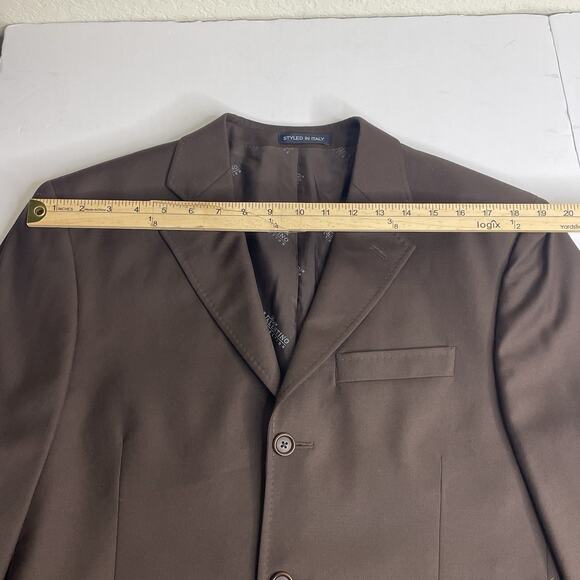 Sergio Valentino Diamond Collection Blazer Men 42R Wool 150’s Italy Old Money - Picture 6 of 8